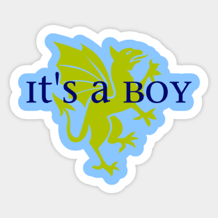 It's a Boy: Golden Dragon Sticker